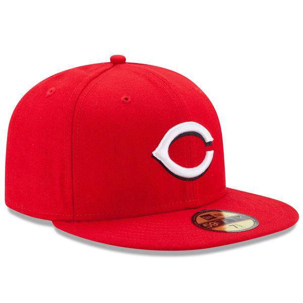 Men's Cincinnati Reds New Era Red Home Authentic Collection On-Field 59FIFTY Fitted Hat Official Team Hat Sports Fan Cap