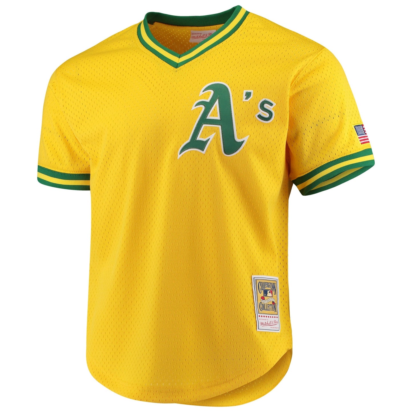 Mitchell & Ness Oakland Athletics Jose Canseco 1990 Cooperstown Collection Authentic Practice Jersey - Yellow Official Team Jersey Sports Fan Apparel