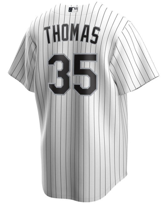 NIKE Men's Frank Thomas Chicago White Sox White Home Premium Twill Replica Jersey Official Team Jersey Sports Fan Apparel