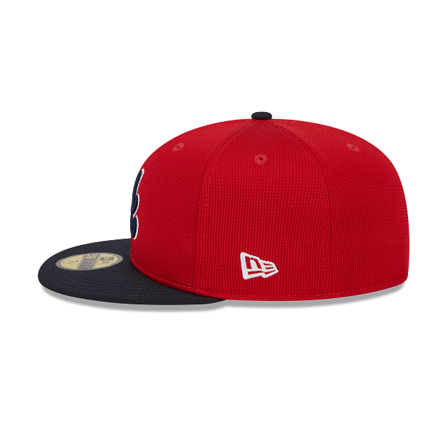 Atlanta Braves New Era Red/Navy 2025 Spring Training 59FIFTY Fitted Hat Official Team Hat Sports Fan Cap