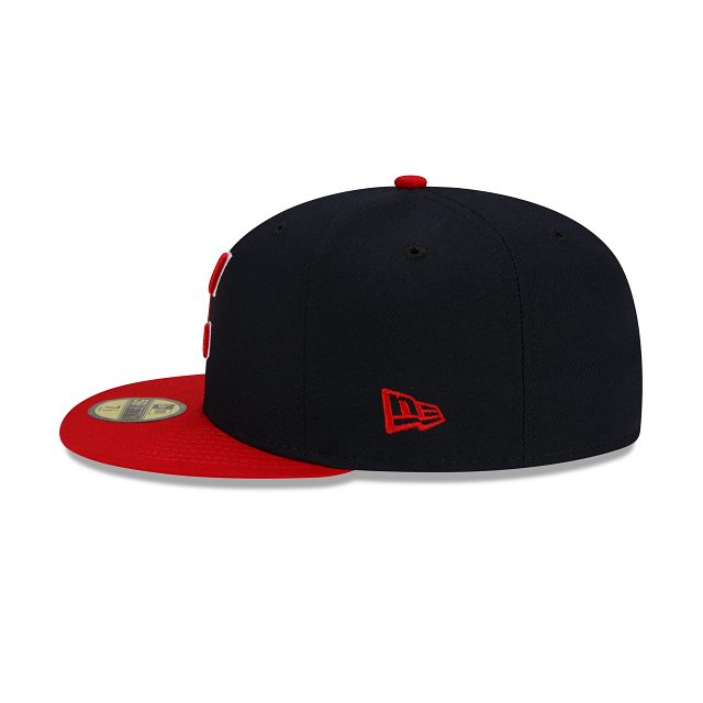 Cleveland Guardians New Era 2 Tone Home On Field 59FIFTY Fitted Hat Official Team Hat Sports Fan Cap