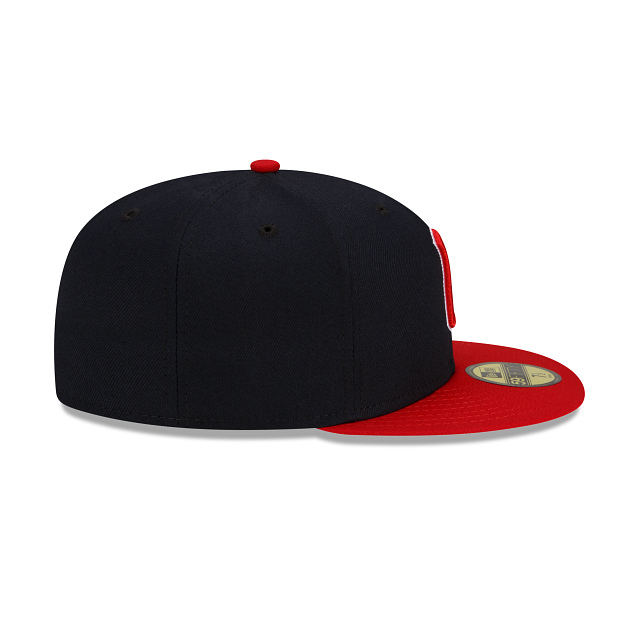 Cleveland Guardians New Era 2 Tone Home On Field 59FIFTY Fitted Hat Official Team Hat Sports Fan Cap
