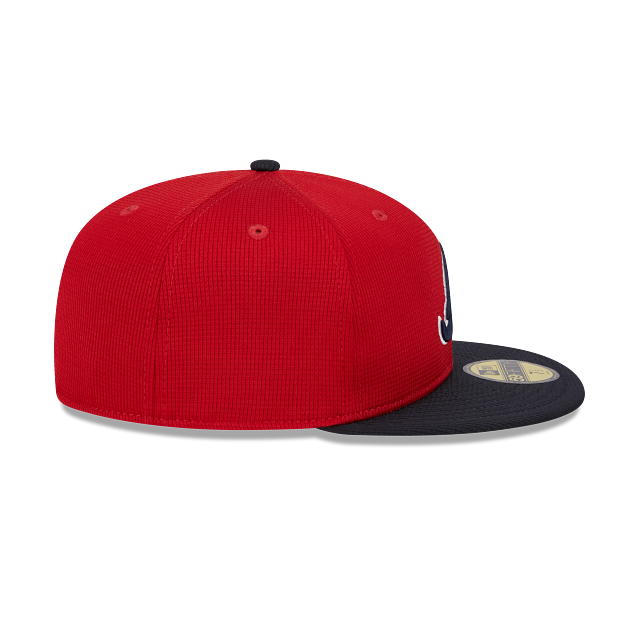 Atlanta Braves New Era Red/Navy 2025 Spring Training 59FIFTY Fitted Hat Official Team Hat Sports Fan Cap