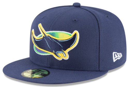 Men's Tampa Bay Rays New Era Navy Game Authentic Collection Alternate On-Field 59FIFTY Fitted Hat Official Team Hat Sports Fan Cap