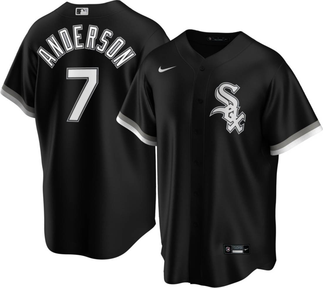 Men's Chicago White Sox Tim Anderson Nike Black Alternate Replica Player Name Jersey Official Team Jersey Sports Fan Apparel