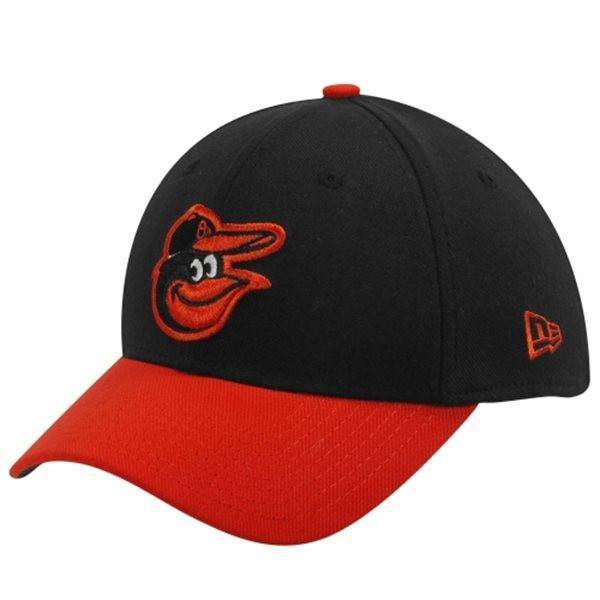 New Era Baltimore Orioles Black/Orange Team Classic Road 39THIRTY Flex Cap Official Team Hat Sports Fan Cap