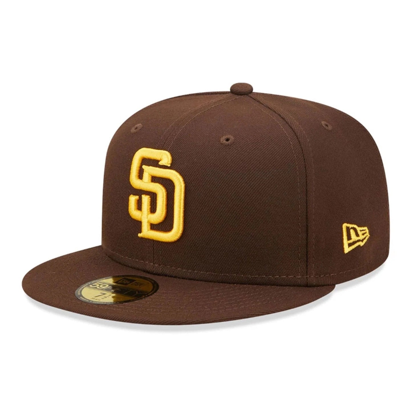 San Diego Padres MLB AC Perf 59FIFTY Fitted New Era Brown/Gold Official Team Hat Sports Fan Cap