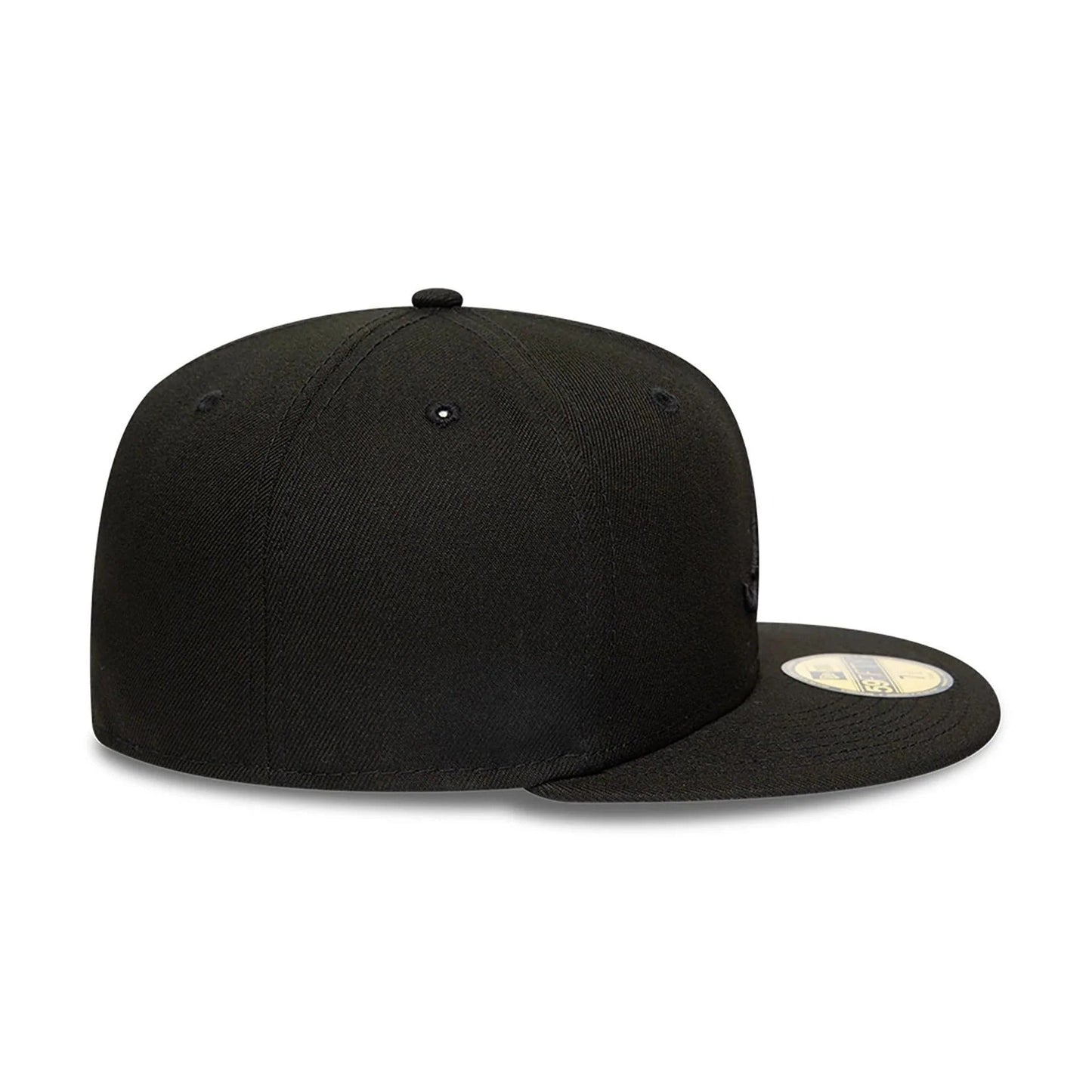 Atlanta Braves MLB League Essential 59FIFTY Fitted New Era Black/Black Official Team Hat Sports Fan Cap