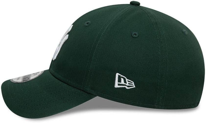New York Yankees MLB League Essential 9FORTY Strapback New Era Dark Green/White Official Team Hat Sports Fan Cap