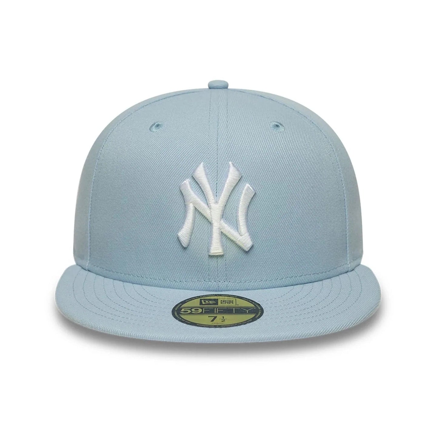 New York Yankees MLB League Essential 59FIFTY Fitted Cap New Era Light Blue Official Team Hat Sports Fan Cap