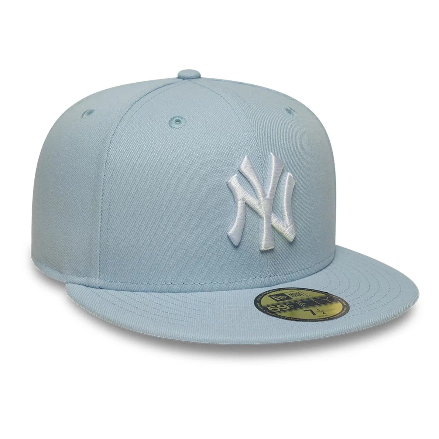 New York Yankees MLB League Essential 59FIFTY Fitted Cap New Era Light Blue Official Team Hat Sports Fan Cap