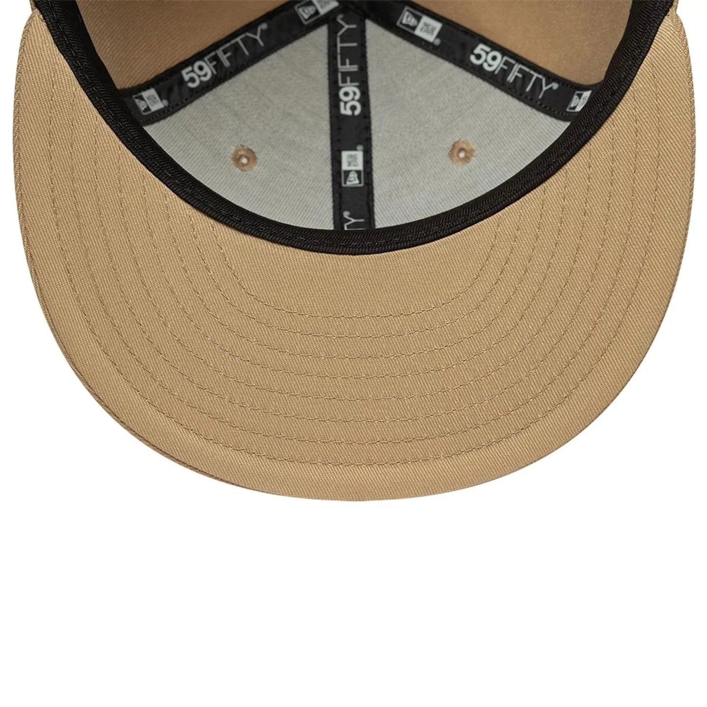 New York Yankees MLB League Essential 59FIFTY Fitted Cap New Era Beige/White Official Team Hat Sports Fan Cap