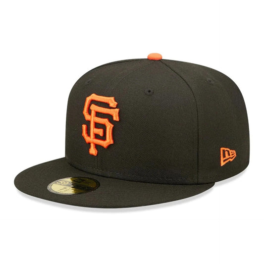 San Francisco Giants MLB AC Perf 59FIFTY Fitted New Era Black/Orange Official Team Hat Sports Fan Cap