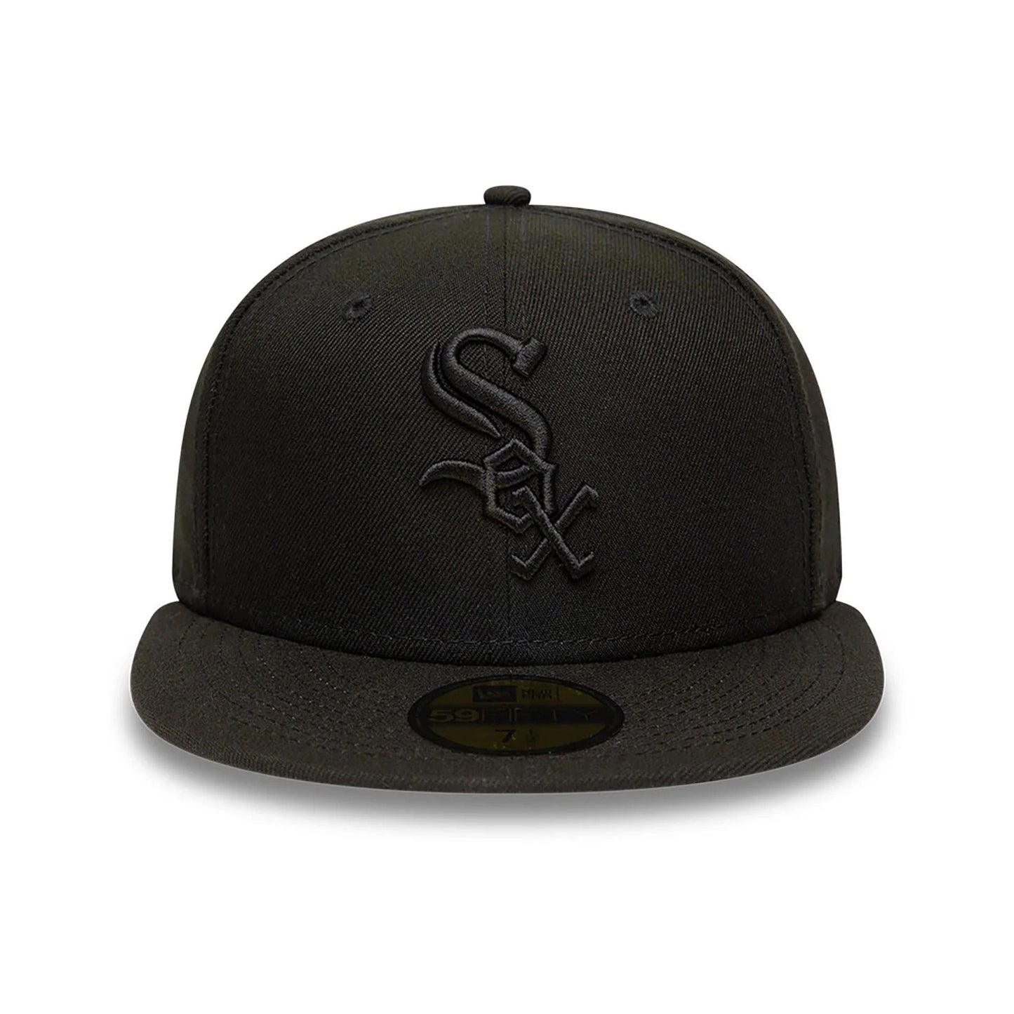 Chicago White Sox MLB League Essential 59FIFTY Fitted New Era Black/Black Official Team Hat Sports Fan Cap
