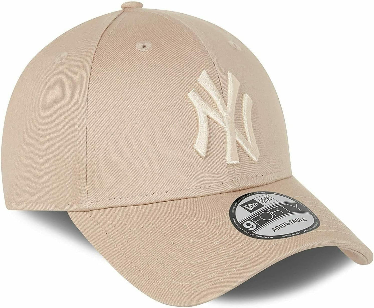 New York Yankees MLB League Essential 9FORTY Strapback New Era Cam/Stone Official Team Hat Sports Fan Cap