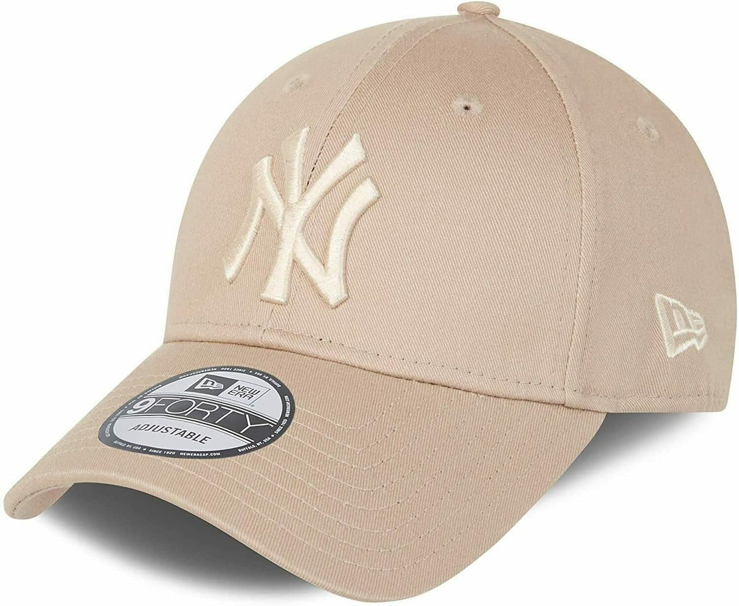 New York Yankees MLB League Essential 9FORTY Strapback New Era Cam/Stone Official Team Hat Sports Fan Cap