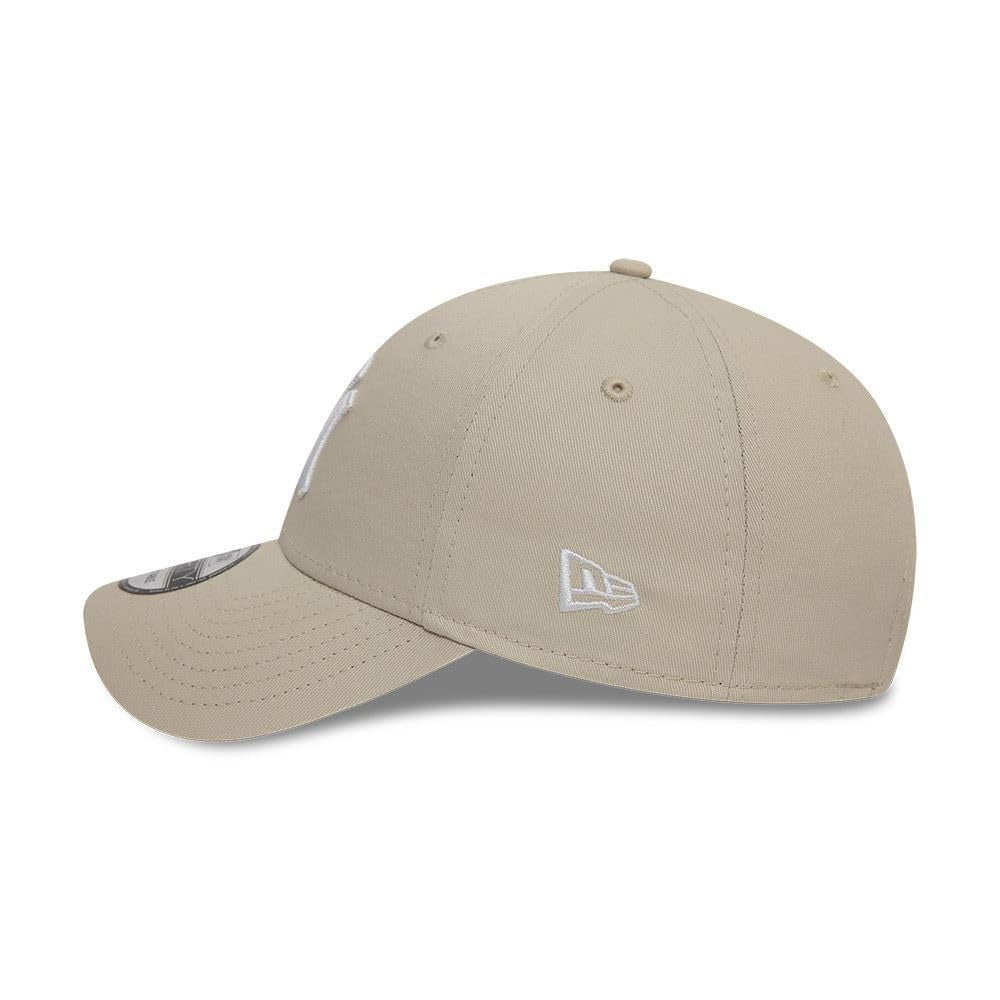 New York Yankees MLB League Essential 9FORTY Strapback New Era Stone/White Official Team Hat Sports Fan Cap