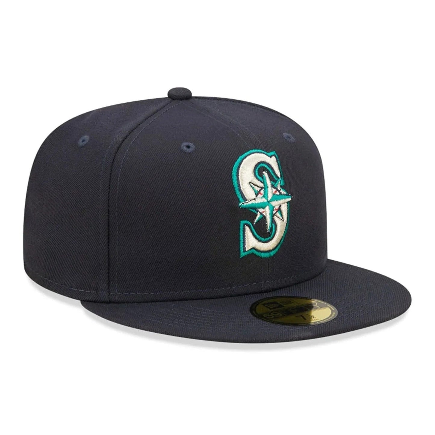 Seattle Mariners MLB AC Perf 59Fifty Fitted New Era Navy Blue Official Team Hat Sports Fan Cap
