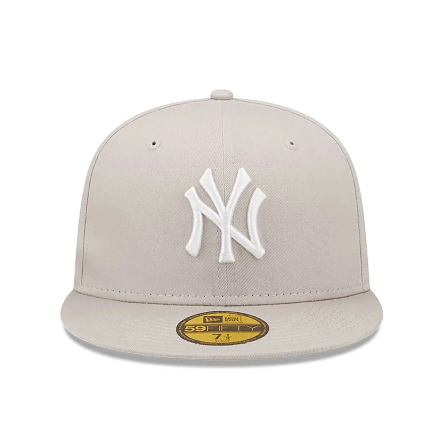New York Yankees MLB League Essential 59FIFTY Fitted New Era Stone Official Team Hat Sports Fan Cap