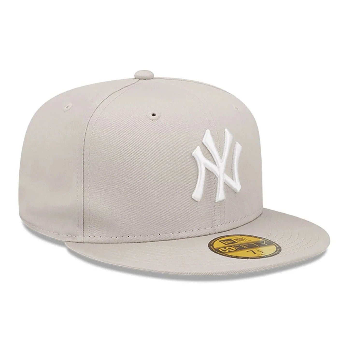 New York Yankees MLB League Essential 59FIFTY Fitted New Era Stone Official Team Hat Sports Fan Cap