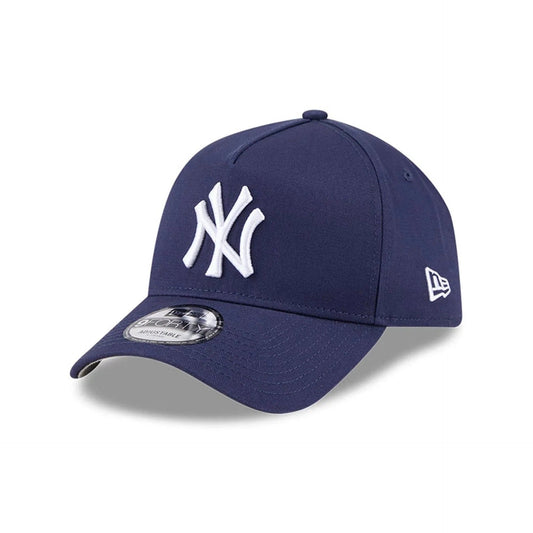 New York Yankees MLB Script A-Frame Snapback New Era Navy Official Sports Fan Gear