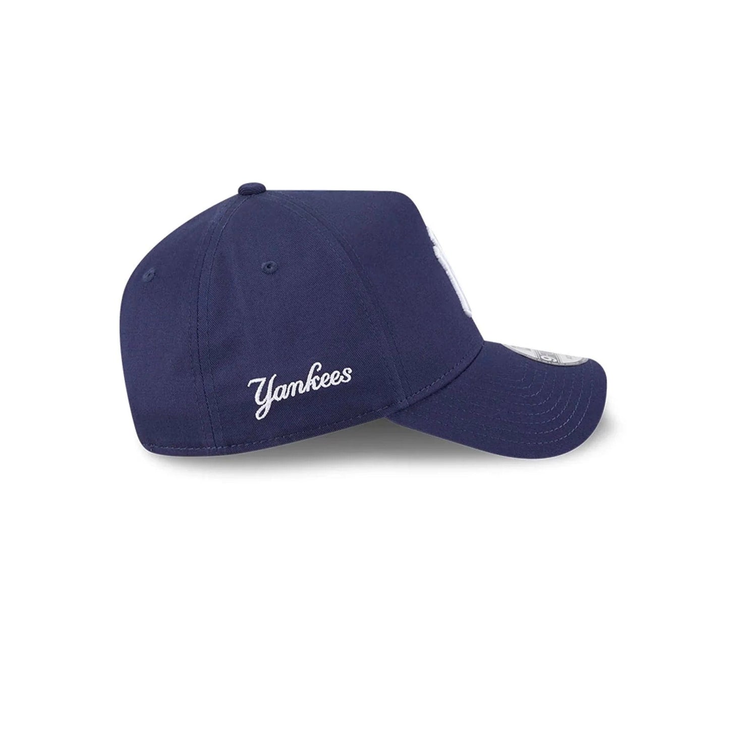 New York Yankees MLB Script A-Frame Snapback New Era Navy Official Sports Fan Gear