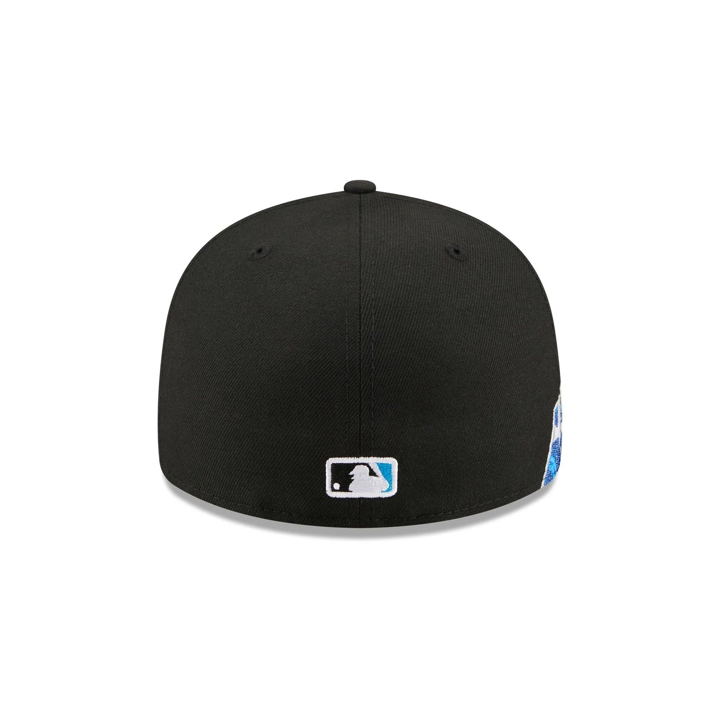Miami Marlins MLB Waves 59FIFTY Fitted New Era Black/White Official Team Hat Sports Fan Cap