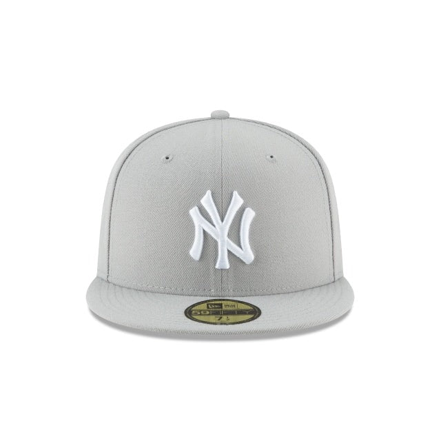 New York Yankees MLB Basic 59Fifty Fitted New Era Grey/White Official Team Hat Sports Fan Cap