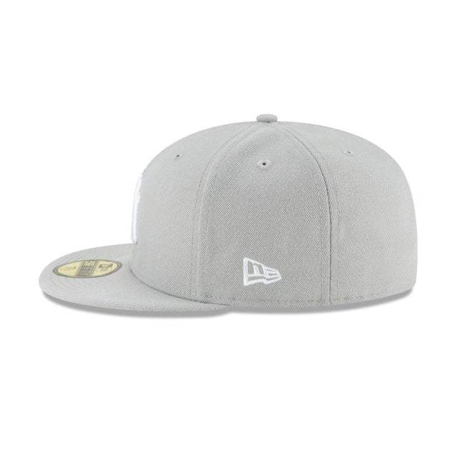 New York Yankees MLB Basic 59Fifty Fitted New Era Grey/White Official Team Hat Sports Fan Cap