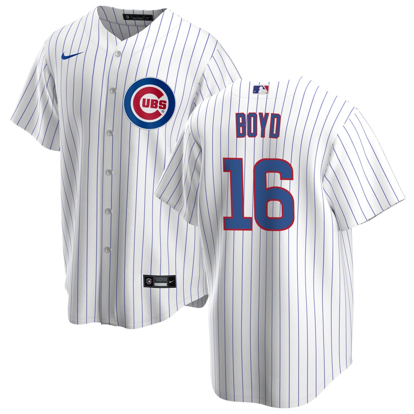 NIKE Men's Matthew Boyd Chicago Cubs White Home Premium Stitch Replica Jersey Official Team Jersey Sports Fan Apparel