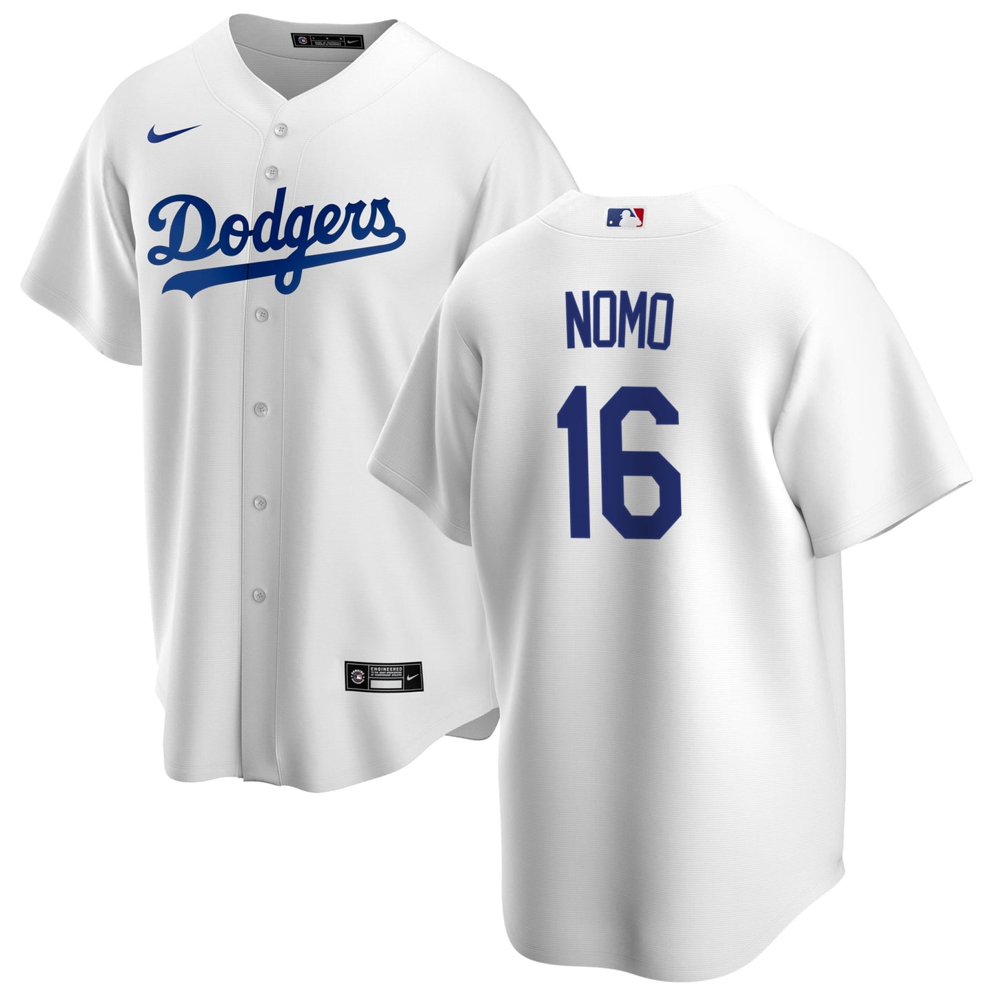 Men's Hideo Nomo Los Angeles Dodgers Nike White Home Replica Team Jersey Official Team Jersey Sports Fan Apparel