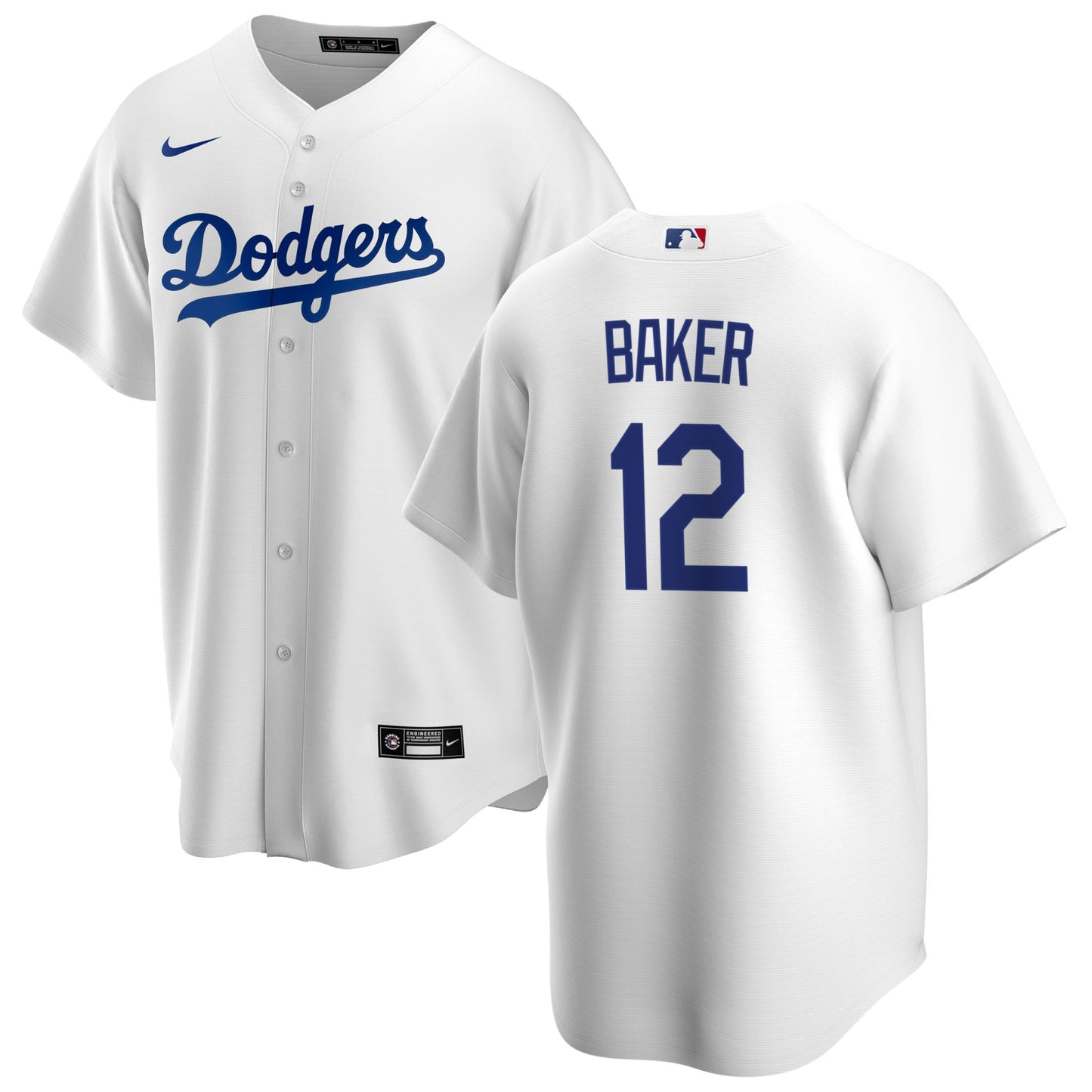 Men's Dusty Baker Los Angeles Dodgers Nike White Home Replica Team Jersey Official Team Jersey Sports Fan Apparel