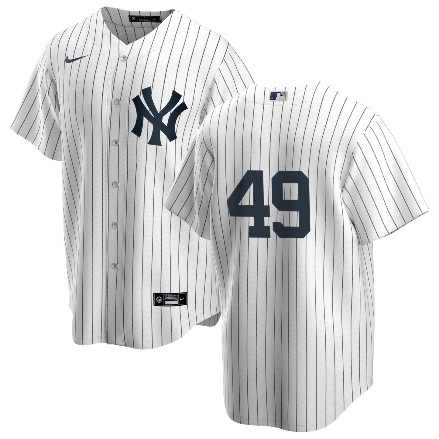 Men's Nike Ron Guidry #49 White New York Yankees Home Official Replica Player Jersey Official Team Jersey Sports Fan Apparel