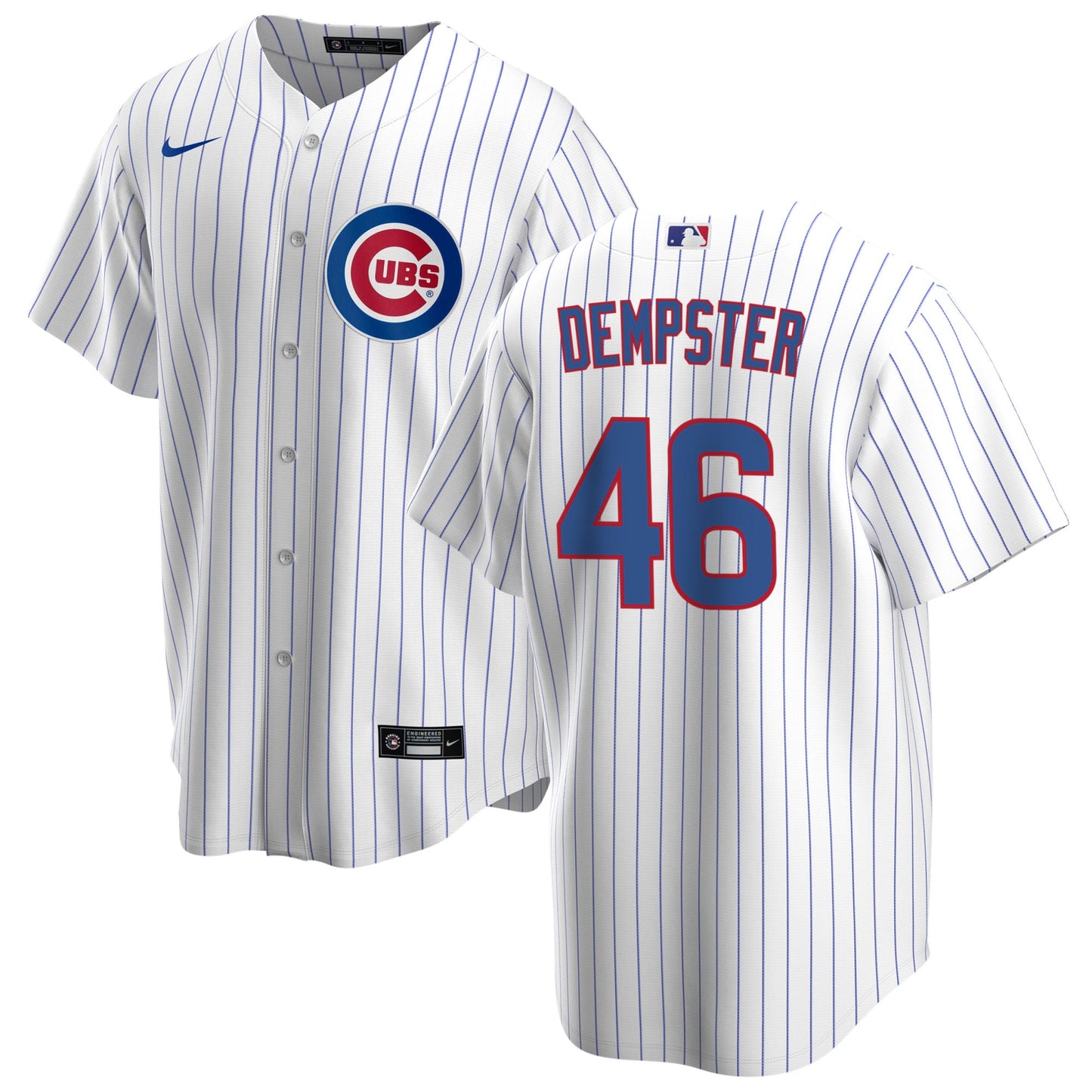 NIKE Men's Ryan Dempster Chicago Cubs White Home Premium Stitch Replica Jersey Official Team Jersey Sports Fan Apparel