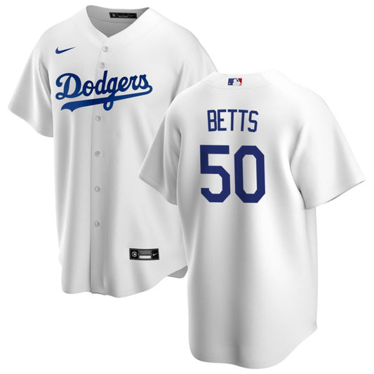 Men's Mookie Betts Los Angeles Dodgers Nike White Home Replica Team Jersey Official Team Jersey Sports Fan Apparel