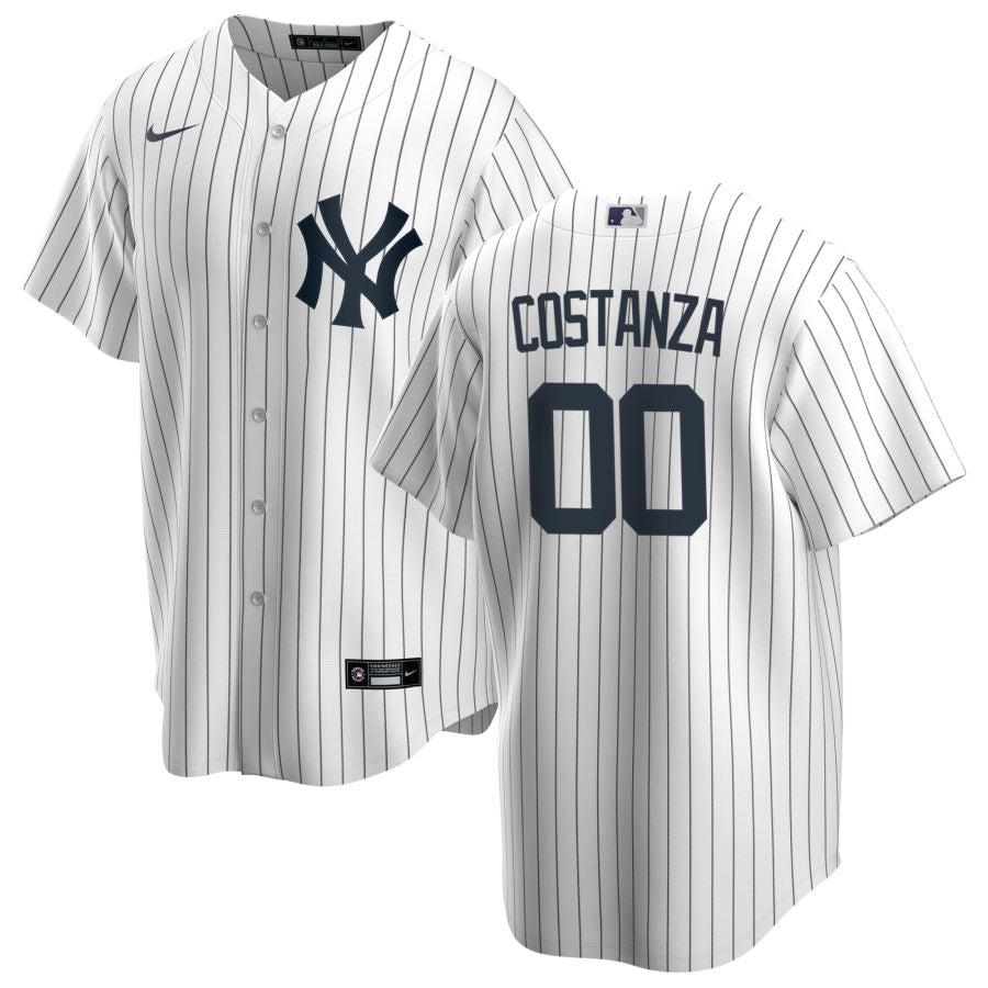 Men's Nike George Costanza White New York Yankees Home Official Replica Player Jersey Official Team Jersey Sports Fan Apparel