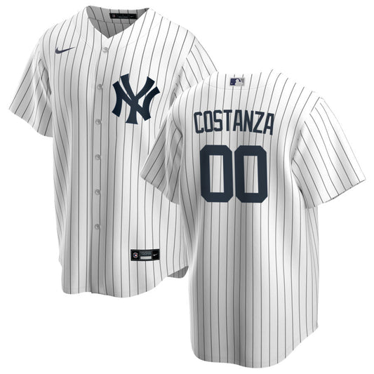 Men's Nike George Costanza White New York Yankees Home Official Replica Player Jersey Official Team Jersey Sports Fan Apparel