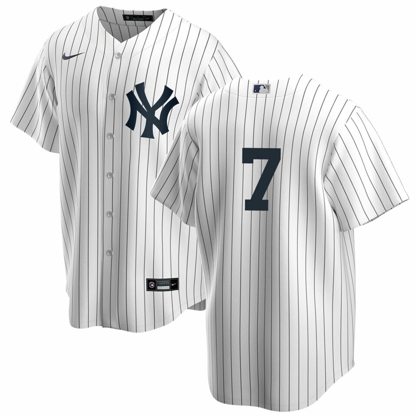 Men's Nike Mickey Mantle #7 White New York Yankees Home Official Replica Player Jersey Official Team Jersey Sports Fan Apparel