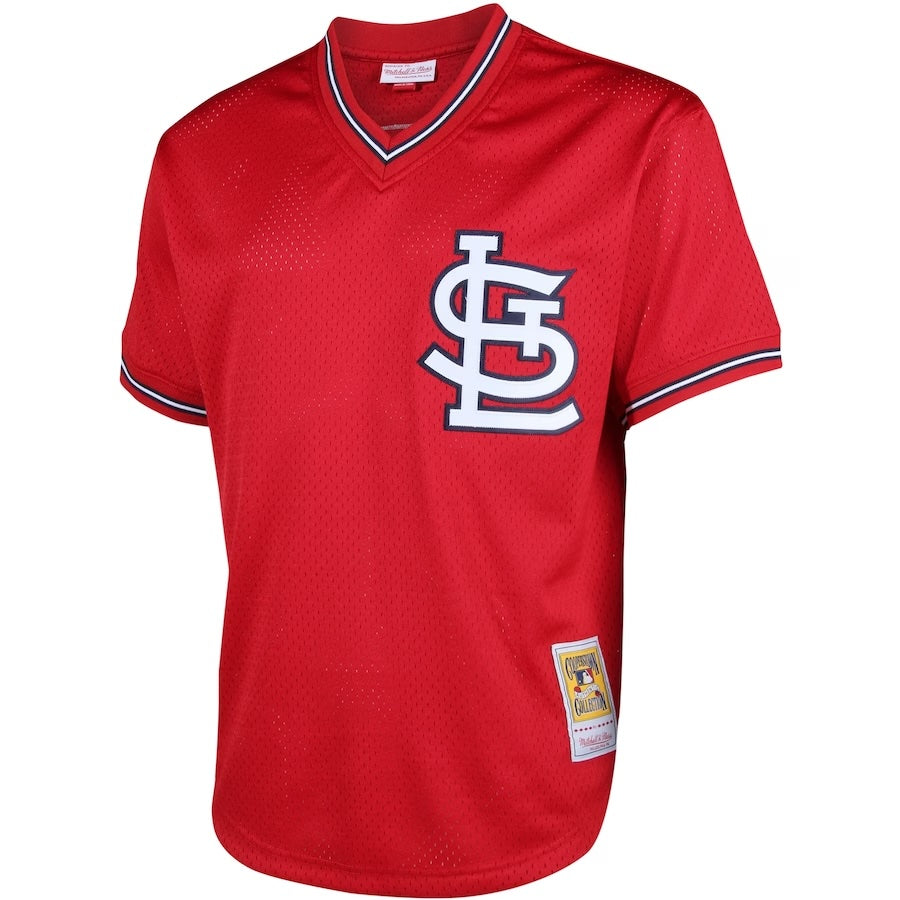 Men's Mitchell & Ness Ozzie Smith 1996 St. Louis Cardinals Batting Practice Cooperstown Jersey Official Team Jersey Sports Fan Apparel