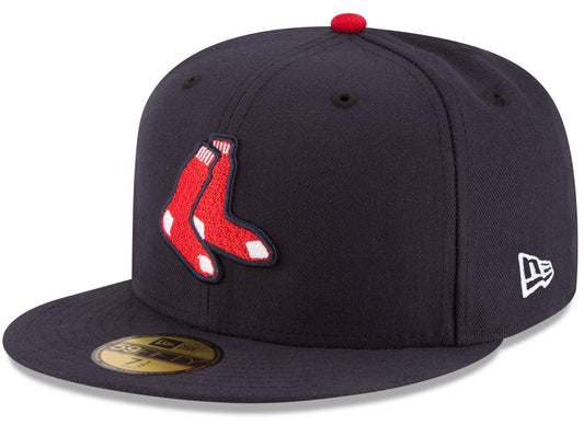 Men's Boston Red Sox New Era Navy Alternate Game Authentic Collection On-Field 59FIFTY Fitted Hat Official Team Hat Sports Fan Cap
