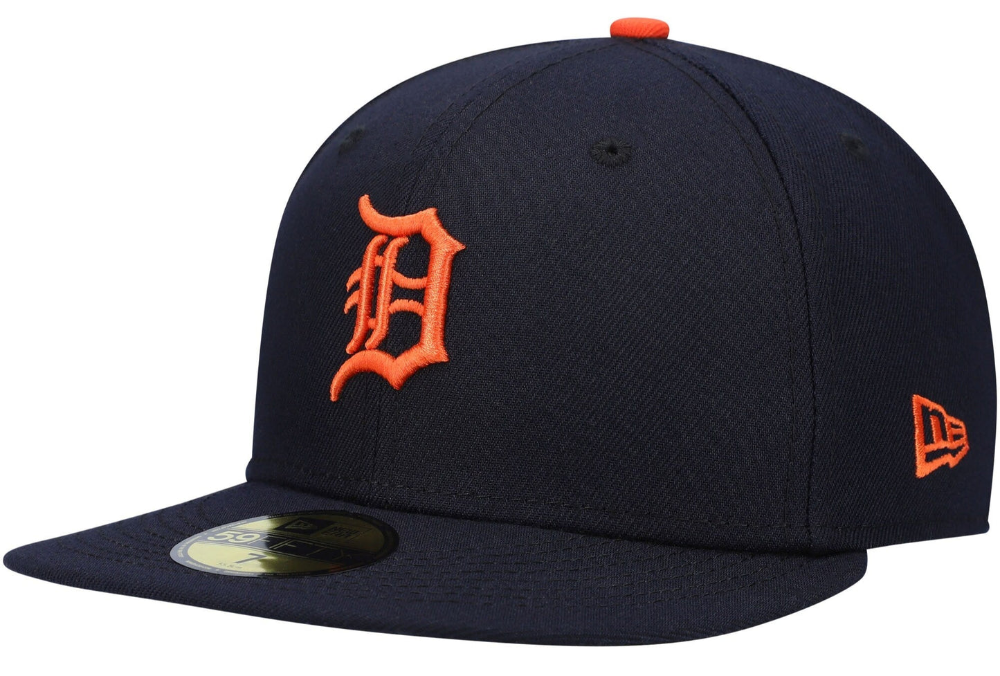 Men's Detroit Tigers New Era Navy Road Authentic Collection On-Field Logo 59FIFTY Fitted Hat Official Team Hat Sports Fan Cap