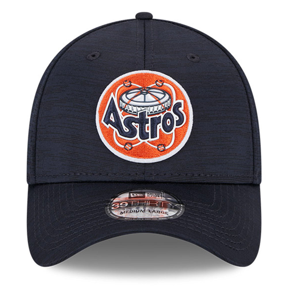 Men's Houston Astros New Era Navy 2023 Clubhouse 39THIRTY Flex Hat Official Team Hat Sports Fan Cap
