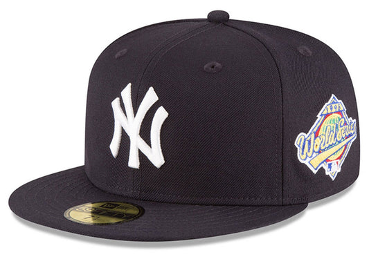 New York Yankees New Era 1996 World Series Wool 59FIFTY Fitted Hat - Navy Official Team Hat Sports Fan Cap