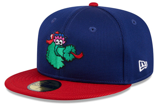 Philadelphia Phillies New Era Deep Blue 2025 Batting Practice 59FIFTY Fitted Hat Official Team Hat Sports Fan Cap