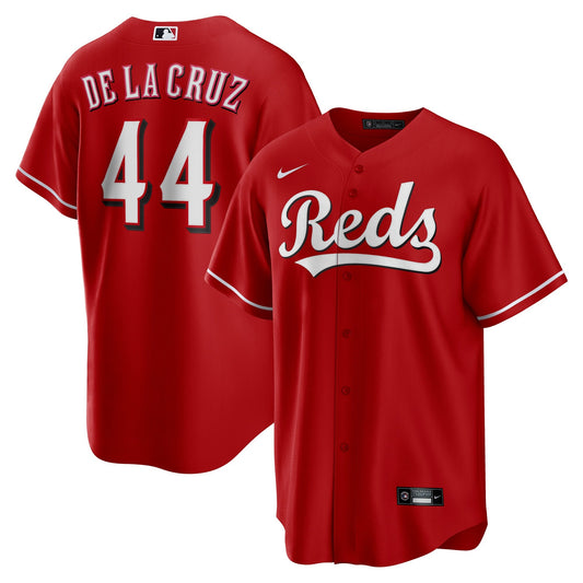 Men's Cincinnati Reds Elly De La Cruz Nike Red Alternate Replica Jersey Official Team Jersey Sports Fan Apparel