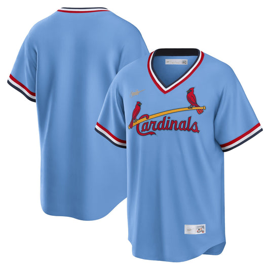 Men's St. Louis Cardinals Nike Light Blue Road Cooperstown Collection Team Jersey Official Team Jersey Sports Fan Apparel