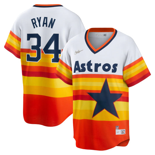 Men's Houston Astros Nolan Ryan Nike White Home Cooperstown Collection Player Jersey Official Team Jersey Sports Fan Apparel