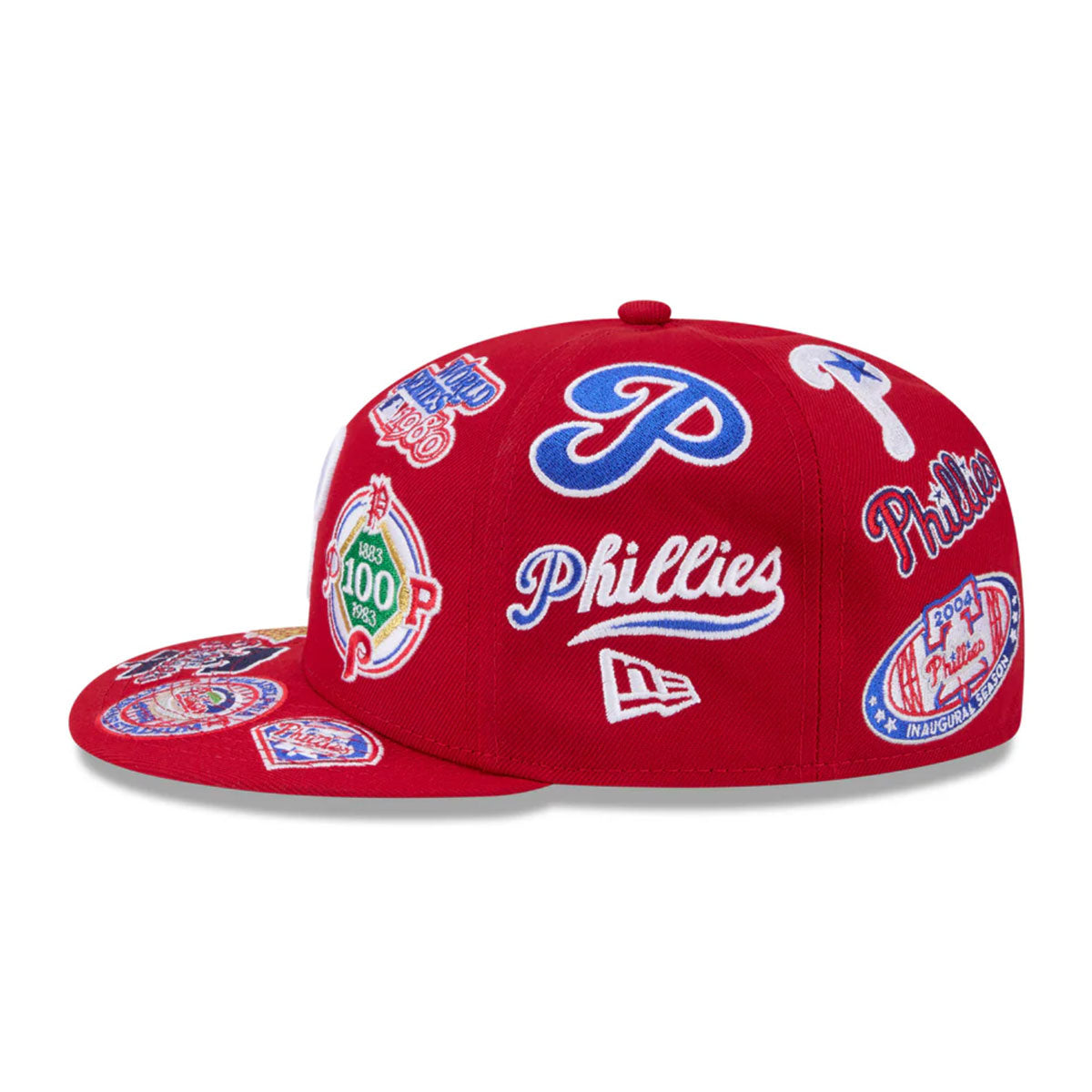 Philadelphia Phillies MLB All Over Patch 59FIFTY Fitted New Era Official Team Hat Sports Fan Cap