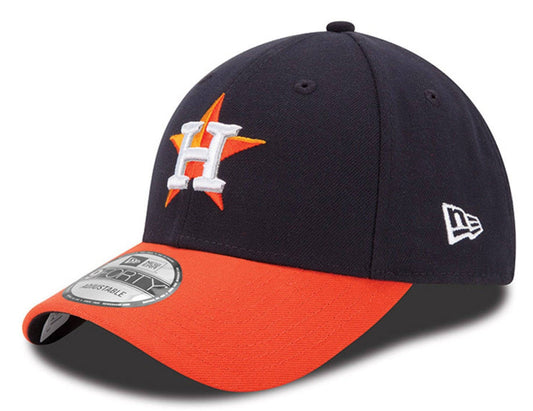 Houston Astros Men's New Era Navy/Orange Road League 9FORTY Adjustable Hat Official Team Hat Sports Fan Cap