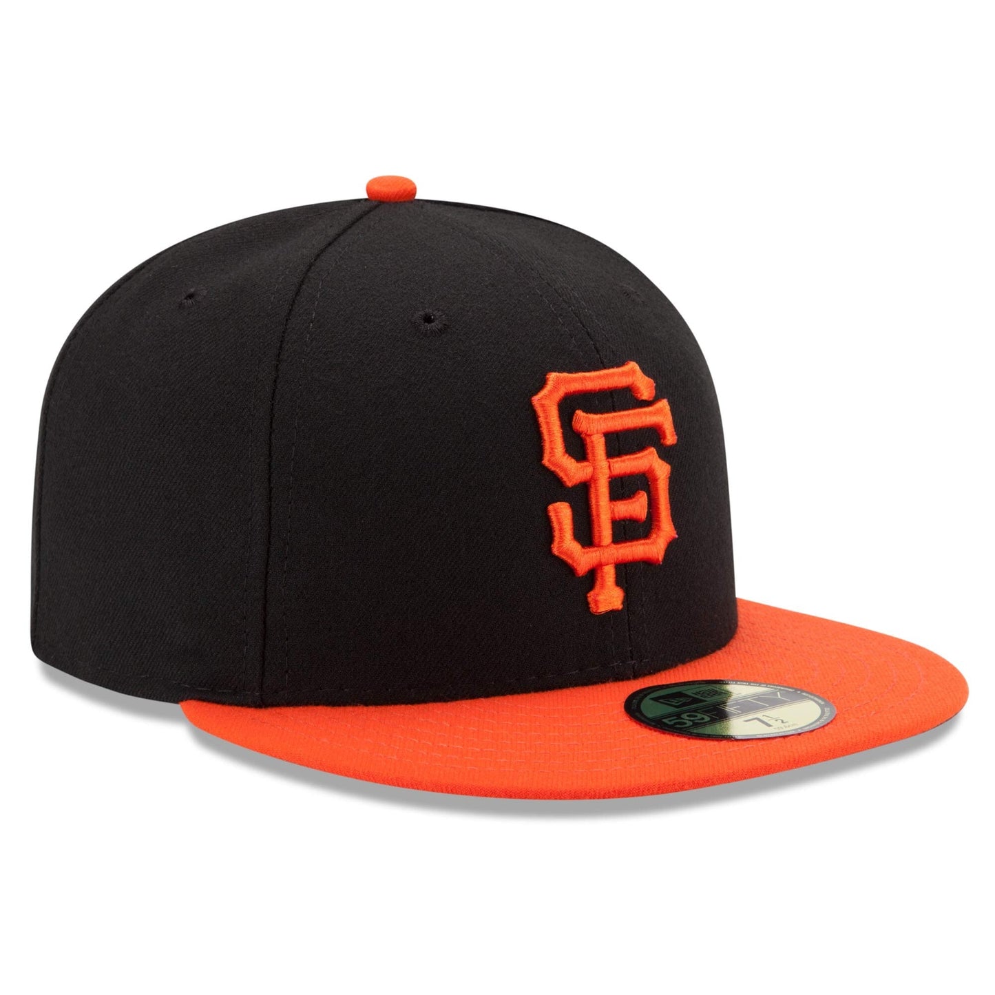 Men's San Francisco Giants New Era Black/Orange Alternate Game Authentic Collection On-Field 59FIFTY Fitted Hat Official Team Hat Sports Fan Cap